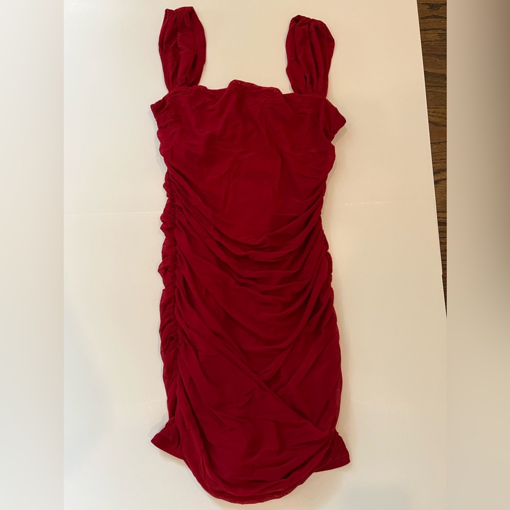 Amazon, red dress with thick straps. Size L. New with tags.